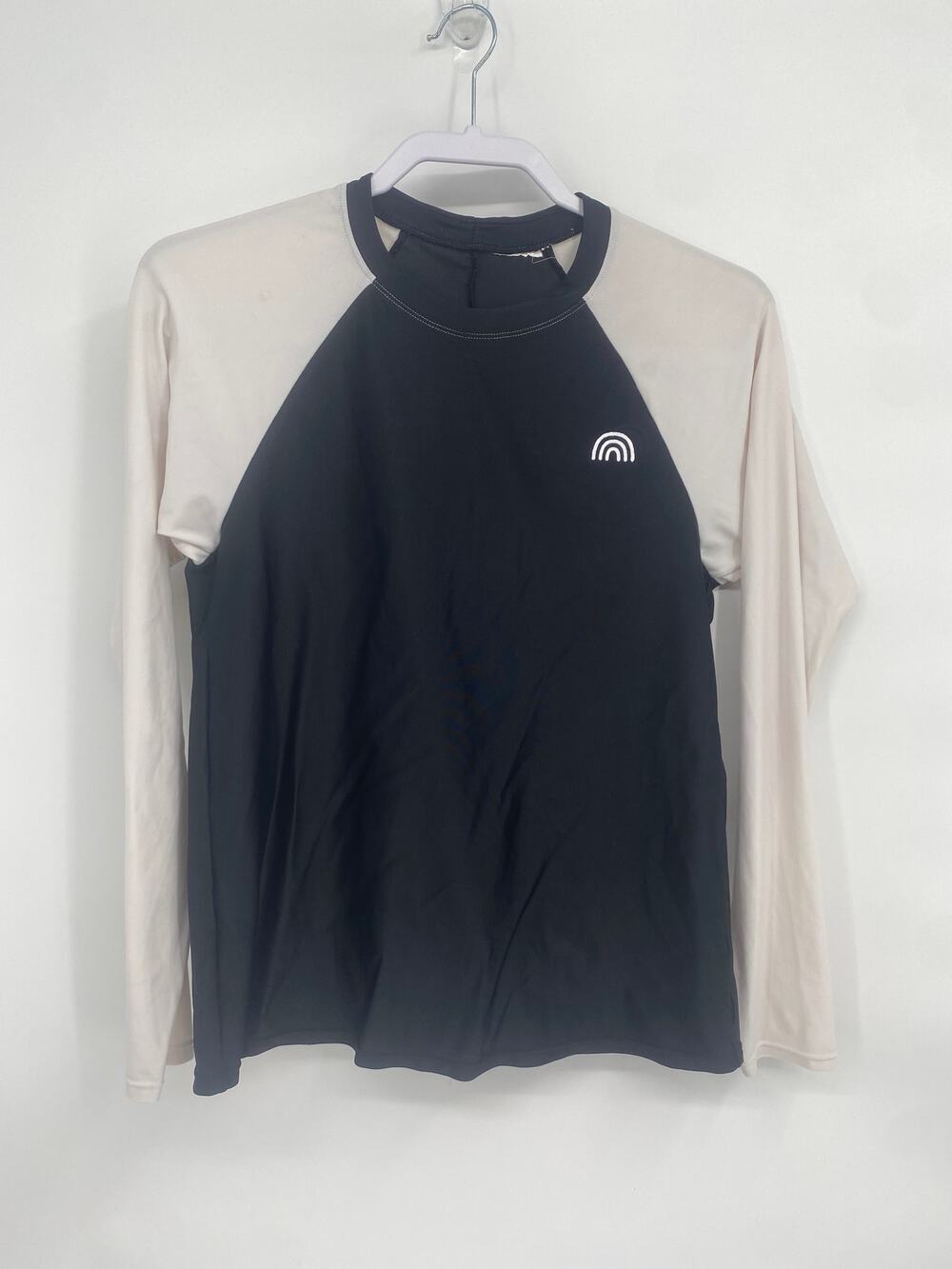 Target Pride Rash Guard Black White Long Sleeve Rainbow Logo Women's Small